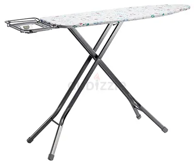 Sturdy Ironing Board (122x38) with Cover and Iron Rest - New, never used
