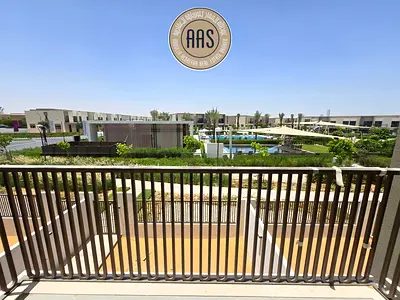 SINGLE ROW POOL PARK FACING 3BR+MAID VILLA FOR RENT 175K