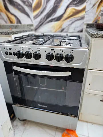 Used Volkan Gas Cooker with Oven - 4 Burners, Good Working Condition