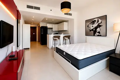 Modern Furnished Studio | High Floor | Balcony