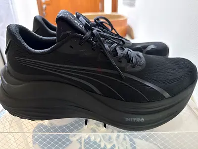 Puma Mens Nitro Black Running Shoes - Like New