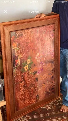 Large Framed Floral Wall Art Painting