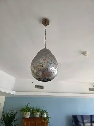 Silver Moroccan-style Pendant Ceiling Lamp