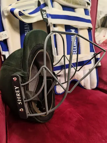 Cricket Helmet and Leg Guards Set
