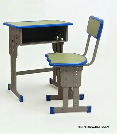 Kids Adjustable Study Desk and Chair Set (L60×W40×H75cm)
