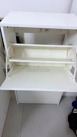 White Shoe Storage Cabinet with Pull-Down Compartments