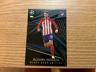 2023/24 Topps Match Attax Álvaro Morata Black Edge edition card