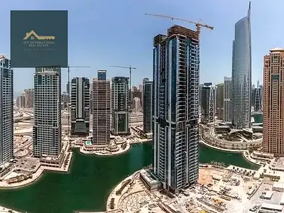 شقة استوديو | برج آيكون 2 | شرفة | إطلالات على المارينا والمدينة