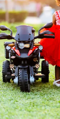 Kids Electric Ride-On Motorbike with Lights — Good Condition