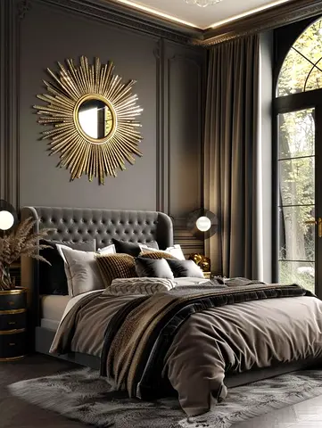 Gray colour king size Bed