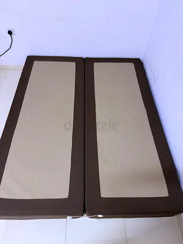 Double wooden king bed with mattress topper  in good condition