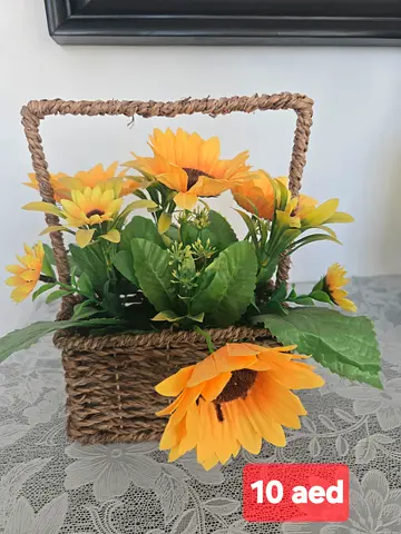 Artificial flower basket