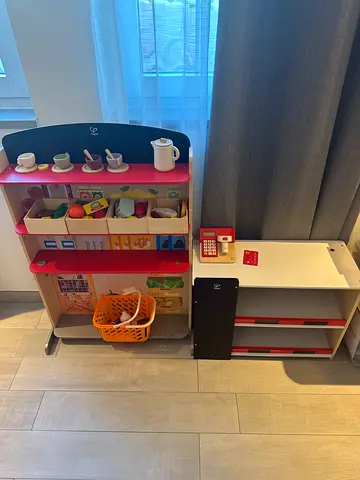 Hape Wooden Play Grocery Store with Accessories - Good Condition