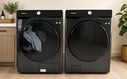 Samsung 18kg washing machine 16kg drayer matching washer and dryer pair, black