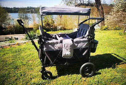 ELEVANT Foldable Multi-Seat Baby Wagon/Pram Stroller with Canopy - Good Condition