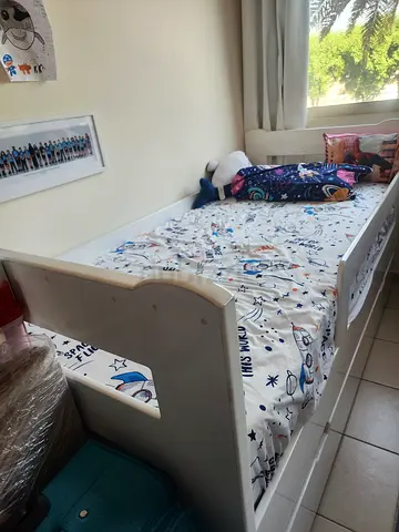 KIDS BED WITH MATTRESS, CHAIR AND STUDYTABLE