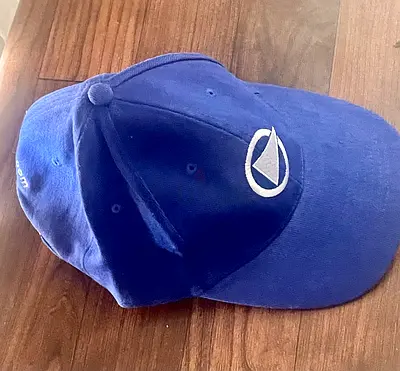 Blue branded baseball cap, unused