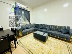 Furnished apartment for monthly rent, including bills. One bedroom, living room, bathroom, and balco
