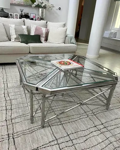 Modern Glass 4in1 coffee table 80x80x45