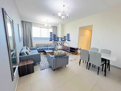 Nature Inspiring ||Chiller Free|| Furnished and Luxurious || 2 BR Apartment ||12 Cheques payment || With Parking Free || Wardrobe || Gym , Pool, kids Play Area || On Sharjah Dubai Border||