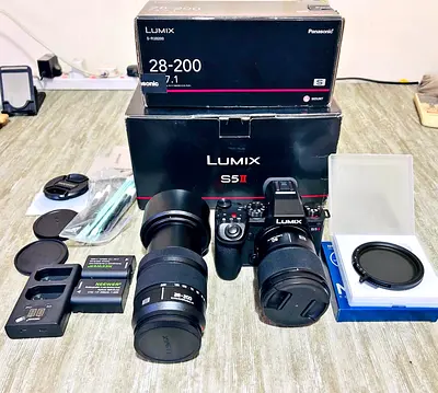 Panasonic Lumix S5 II with 28-200mm Lens +50mm lens and many  Extras worth 13000dms