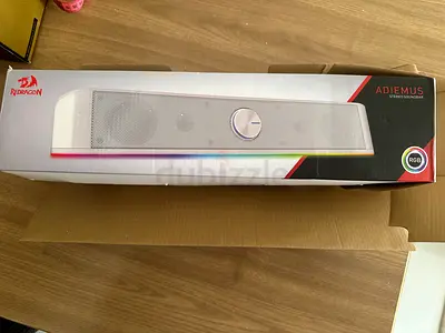 Redragon Adiemus RGB Stereo Soundbar – White – Excellent Condition