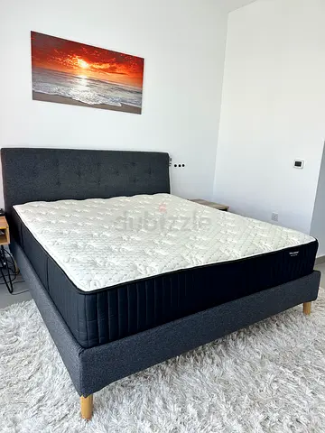 King Size Bed + Englander Mattress - Excellent Condition
