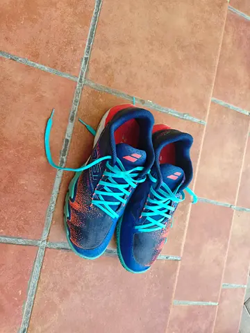 Babolat Tennis Shoes in Blue and Orange