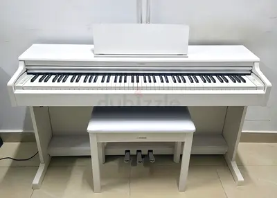 The Yamaha Arius YDP-164 WH (White Ash) is an 88-key weighted digital home piano