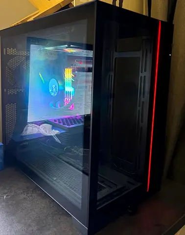 Custom RGB Gaming Desktop Tower with Tempered Glass Side Panel