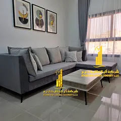 Luxury apartment, second occupancy, one bedroom and living room. Ajman Corniche. Fully furnished, av