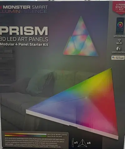 Illuminessence Prism 3D LED Art Panels - 4 Panel Starter Kit - BRAND NEW SEALED