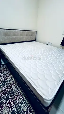King size wooden bed frame with mattress - good condition