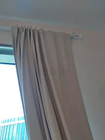 Beige Roman Fabric Curtain / Drapes - Good Condition