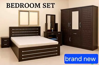Complete 4-Piece Bedroom Set – Bed, Wardrobe, Dresser Nightstands (Brand New)