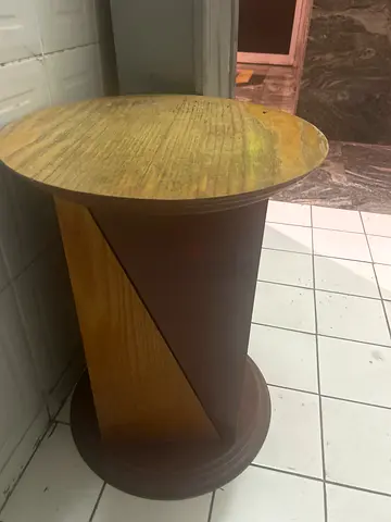 Solid Wood Round Side Table / End Table