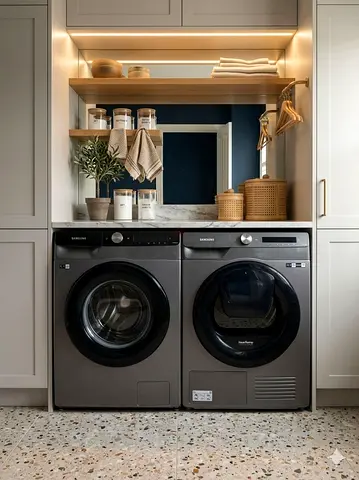 Samsung Washer and Dryer (Separate units), 9kg Washer and 9kg Dryer for sale. Usage: 6 to 12 months