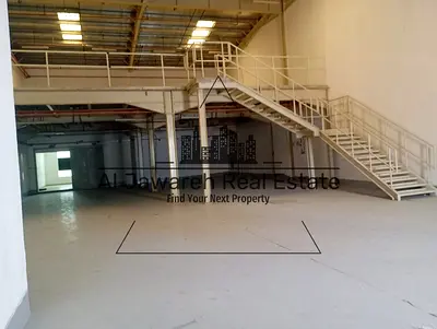 Mezzanine warehouse with showroom for rent in the modern industrial area of ​​Umm Al Quwain
