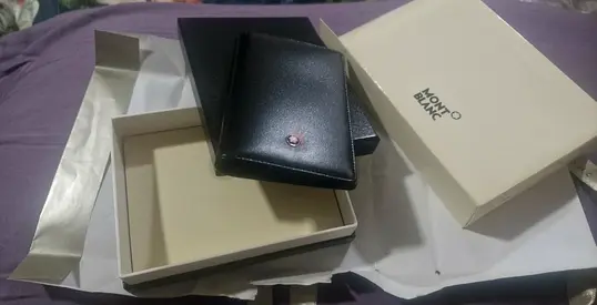 Montblanc Leather Mens Wallet with Box - Excellent Condition
