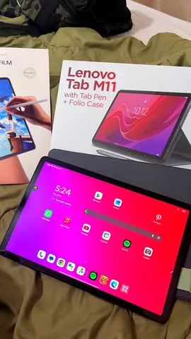 Lenovo Tab M11 (with Tab Pen + Folio Case) - Excellent Condition with free matte screen protector