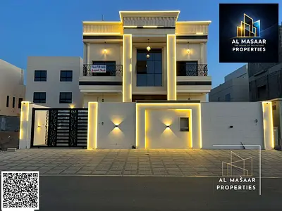 Luxury villa for sale in Al Helio 2, Ajman. Modern and elegant design with super deluxe finishes. Prime location close to all amenities. Spacious layo