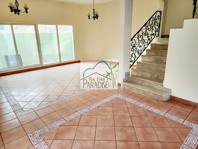 available semi independent/3 bedroom villa 1 master/private back yard /fitted kitchen/Living-dinning /2 +2 Covered Parking available for rent inmirdif