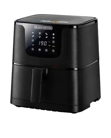 Black+Decker Digital Air Fryer — 6L, Touchscreen, Black