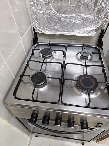 Used 4-Burner Gas Cooker with Oven - Stainless Steel