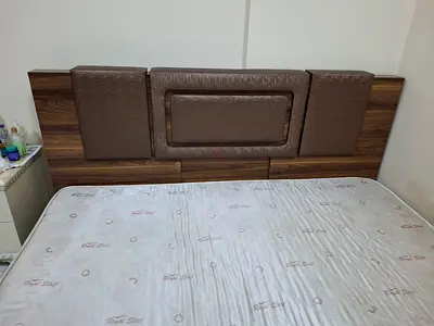 Bed with mattress