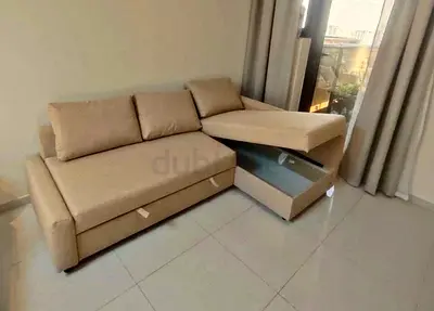 Ikea L Shape Sofa cum bed with big storage in L