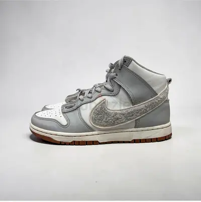 Nike Dunk High “Grey Fog” Fuzzy Swoosh – EU 40 / US 7 – Clean 🔥
