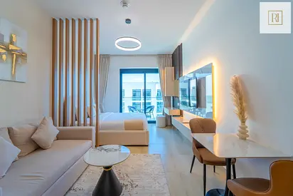 Brand New Modern Studio | Queen Bed & Sofa Bed | Balcony with Green Views | Pool & Gym | JVC