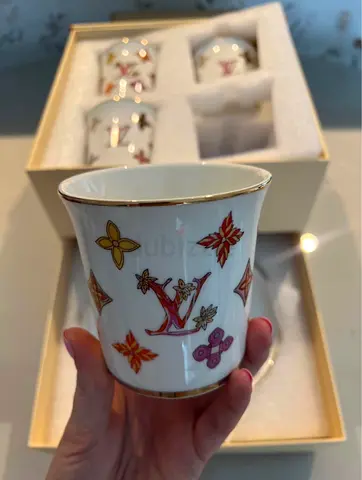 Louis Vuitton cup and plate set