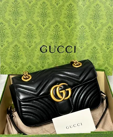 gucci marmont 22 have box and dustbag receipt